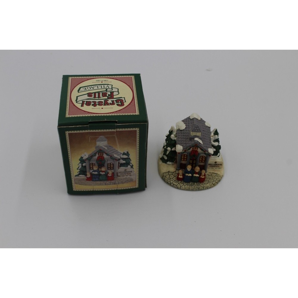 Crystal Falls Village - Hillbrook Chapel - w/ Box-collectible Vintage 1993 EUC